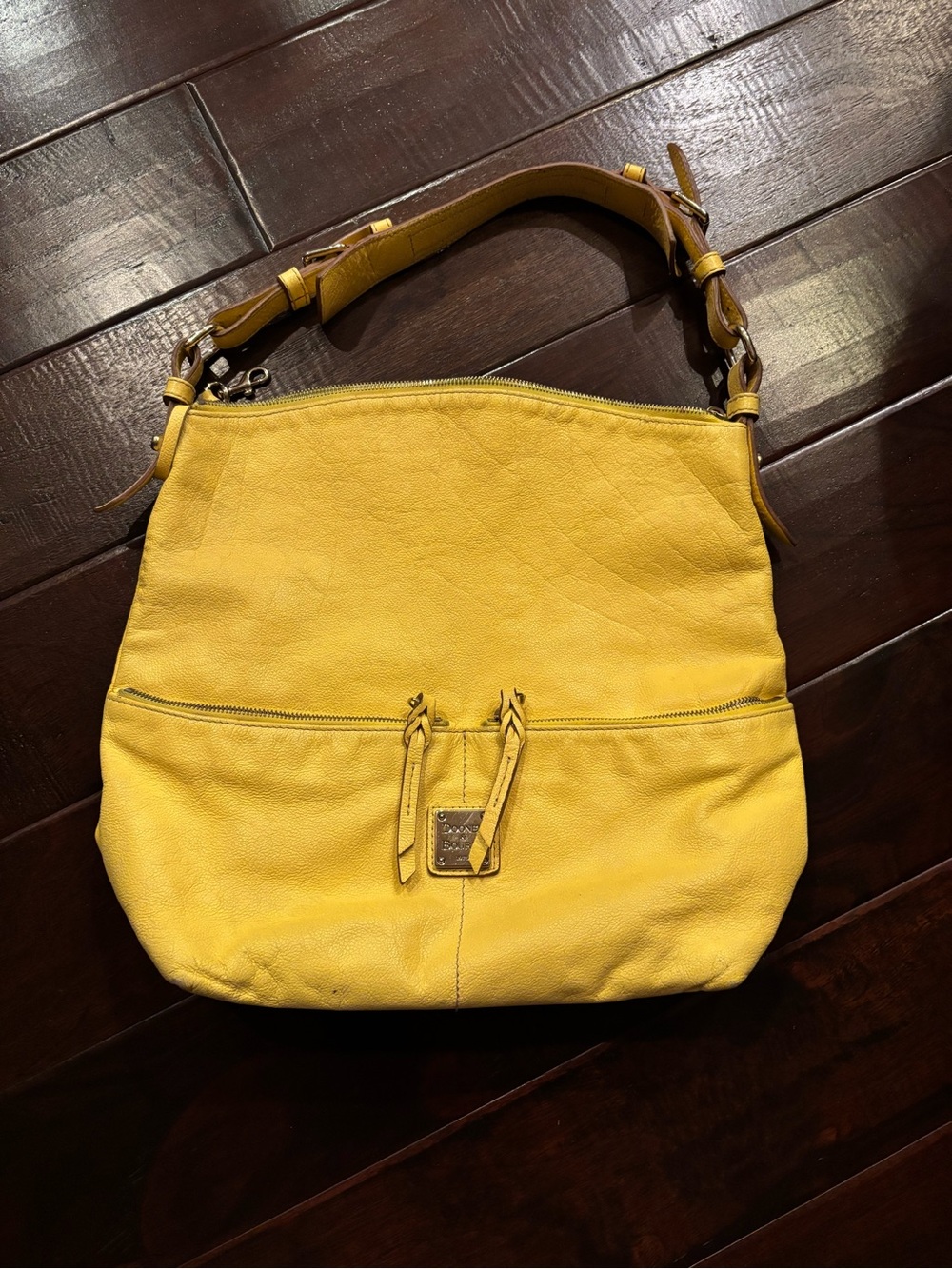 Dooney & Bourke Yellow Leather Shoulder Bag